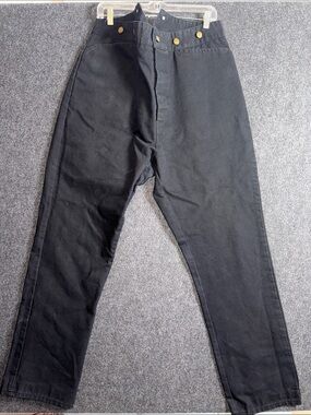Frontier Classics Mens Black Canvas High Waist Victorian Western Trousers 40